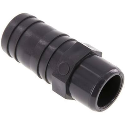 PVC Fitting Lijmmof 32mm Met Slangpilaar 32mm (1 1/4'') [5 Stuks].