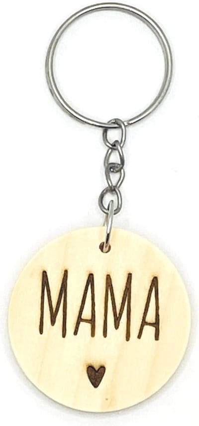 Sleutelhanger van hout | MAMA | cadeautje voor moeder / Moederdag