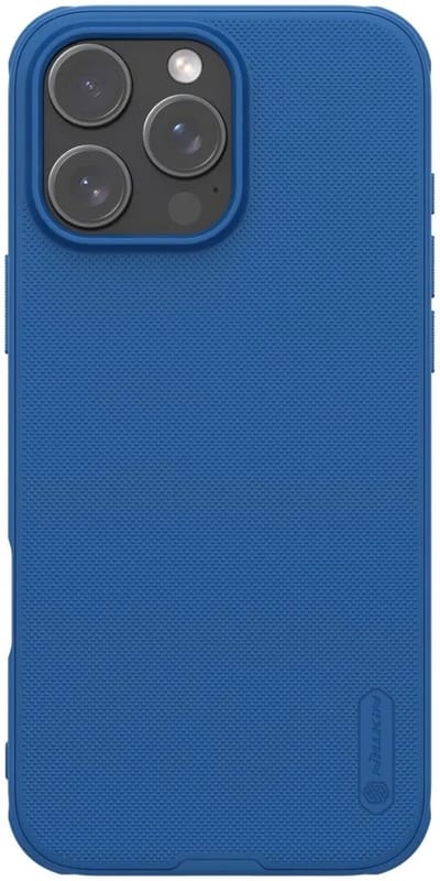 Nillkin Frosted Shield Hoesje Geschikt voor Apple iPhone 16 Pro Max | Compatibel met MagSafe | Back Cover met Magneet | Blauw