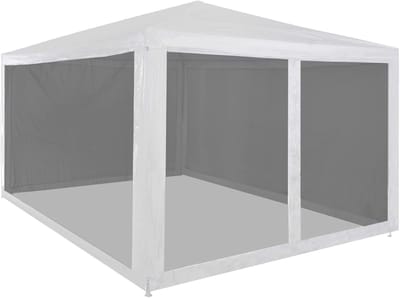 Partytent met Netwanden - Tuintent Afdak - Feestelijke Bijeenkomst - Waterdicht UV Bestendig - 4 x 3 Meter