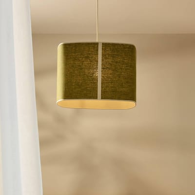 MARKET SET Hanglamp Dolce, avocadogroen, linnen, E27