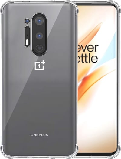 Telefoonhoesje Geschikt voor OnePlus 8 Pro Transparant - Shockproof TPU Siliconen Case met Stootrand Doorzichtig - Smartphonica geschikt voor OnePlus 8 Pro