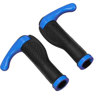 2 STuks Fietsstuur Grip Rubber Ossenhoorn Stuurhoes voor MountainbikesBlauw black