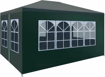 Partytent Luifel - Feesttent Paviljoen - Buitenfeesten Organiseren - Waterdicht UV-bestendig - 3 x 4 m - Groen