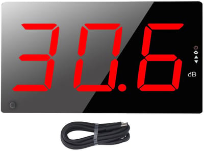 Cosensi- Ruismeter Groot LCD-scherm - Geluidsniveau-meter - Decibelmeter 30-130dB - Alarmsysteem - ABS Materiaal - Frequentierespons 31.5Hz-8.5kHz - Geluidsmeter