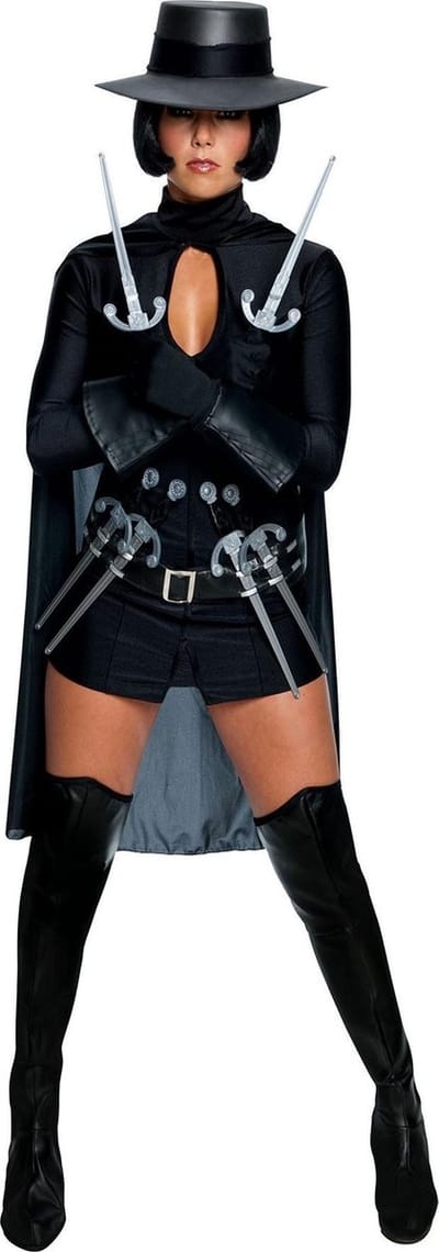 V for Vendetta Volwassenen Vrouwen Zwart Bekende personages Maat S