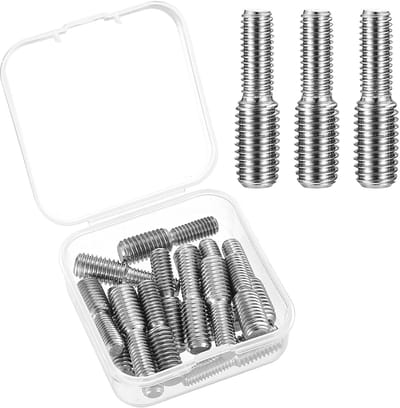 Schroefbouten, 15 Stks Roestvrij Staal Dubbele Draadstang Reducer Adapter voor Meubelhardware Huisonderhoud (M6x1 tot M8x1.25)