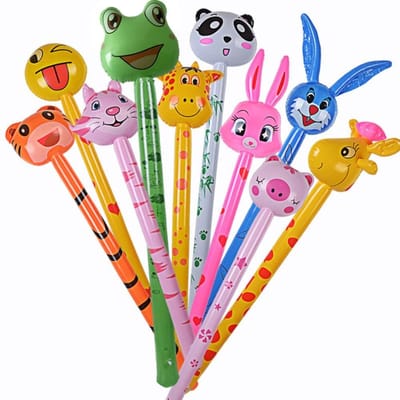 Décoration de Fête d'Anniversaire Ballons Gonflables Girafe Marteau Gonflable Animaux Bâton Gonflable Bâton Animal Gonflable pink