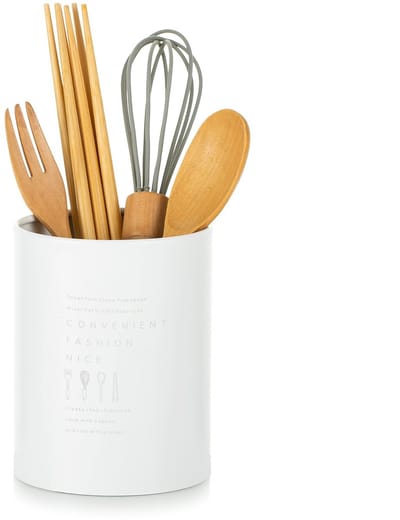 Dailygoods- Bestekhouder Roestvrij Staal - Bestekpot - Keukengerei Houder - Bestekmand - Duurzaam - Vintage Nordic Stijl - Keukenorganizer