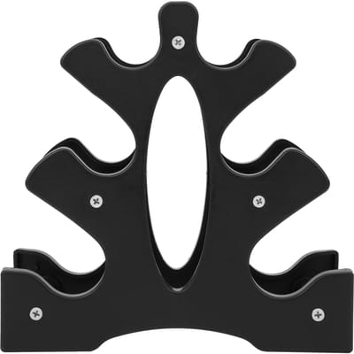 Home Workout Dumbbell Rack Boomvorm Gewichtenrek 3-laags Houder Organizer Beugel black