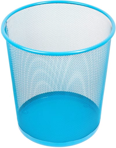 Dailygoods- Prullenbak 12 liter - Draadgaas - Kantoorafvalemmer - Metalen - 266x218x280 mm - Klassiek ontwerp - Afvalemmer
