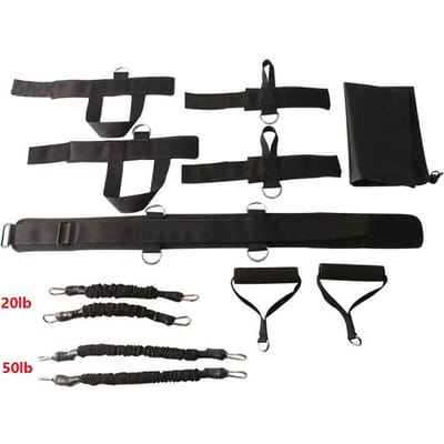 Weerstandsbandriemset voor bokstraining Power Punch Strength Pro Training Trekkoord voor Muay Thai Karate Combat zwart