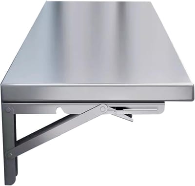 Opvouwbare Wandtafel - Klaptafel Inklapbaar - Ruimtebesparend Werken - Roestvrij Staal - 40 x 150 cm