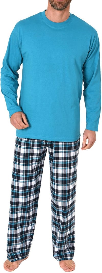 Lange herenpyjama met flanellen broek - 223 101 10 872