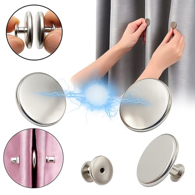 9 Paar Gordijn Magneten I Magnetische Sluiting Gordijn I Voor Alle Gordijnen I 20 mm I Zilver
