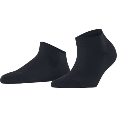FALKE Sensitive London kort eenkleurig katoen sneakersokken enkelsokken dames blauw - maat 35-38