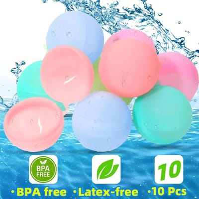 Ballons à Eau Réutilisables pour Enfants Sans Aimants Silicone Résistant aux Fuites Remplissables Boules d'Eau Éclaboussantes Jouets d'Eau d'Été pour l'Extérieur pink