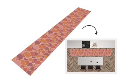 Keukenloper - Loper keuken - Geometrie - Mozaïek - Patroon - 300x50 cm - Keukenloper vinyl