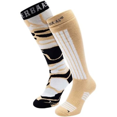 POEDERBAAS - ski socks 2pack - Skikousen heren - Zand