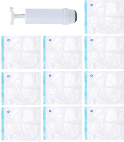 Dailygoods- Filamentzakken Vochtbestendig - Vacuümzakken met Pomp - Herbruikbaar - Hoogwaardig Plastic - Energiebesparend - Geschikt voor Voedsel