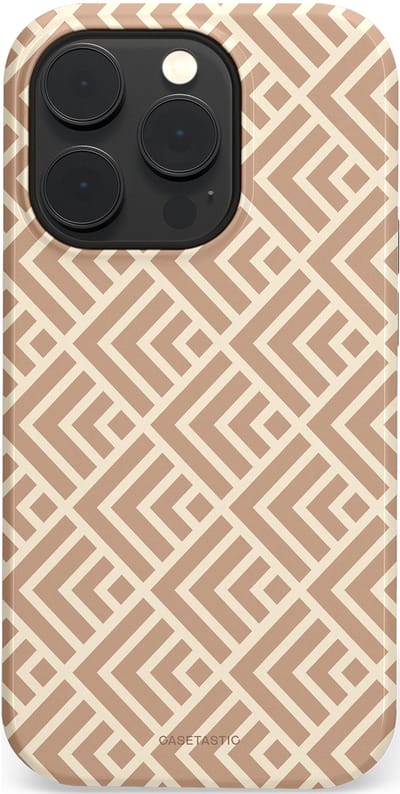 Casetastic Hoesje Geschikt voor Apple iPhone 14 Pro Magsafe - Stijlvolle Beschermende Duo-layer Case - Abstract Zand Kunst