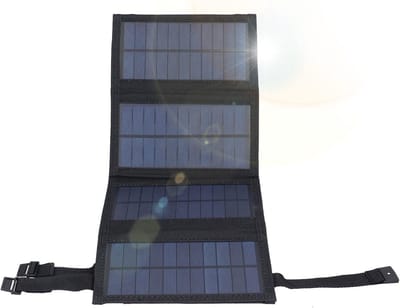 Zonnepaneel 20W USB - Opvouwbare Oplader - Outdoor Opladen - Intelligente Herkenning - 480x185mm - Zwart