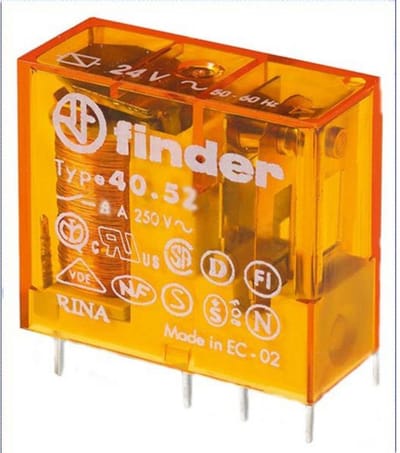 Finder 40.52.8.024.0001 Printrelais 24 V/AC 8 A 2x wisselcontact 1 stuk(s)