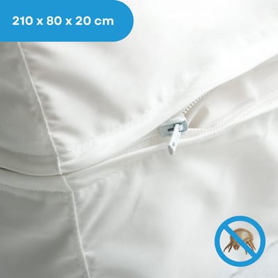 Cara C'air anti-allergie matrashoes - huisstofmijt allergie - wit 210x80x20cm