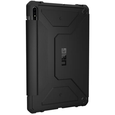 Samsung Galaxy Tab S8 Hoes - UAG - Metropolis Serie - Hard Kunststof Bookcase - Zwart - Hoes Geschikt Voor Samsung Galaxy Tab S8