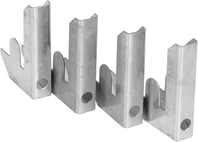 Verbindingsstukken Sterek - Onderdelen Rek - Rekken Koppelen - Gepoedercoat Metaal - Set van 4 - Zilver