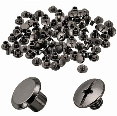 Zwarte boekschroeven M5 x 6 mm voor stevige bevestiging, ideaal voor projecten en reparaties