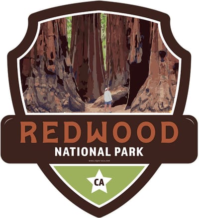Signs USA - Landmark REDWOOD National Park - Wandbord - 28 x 31 cm