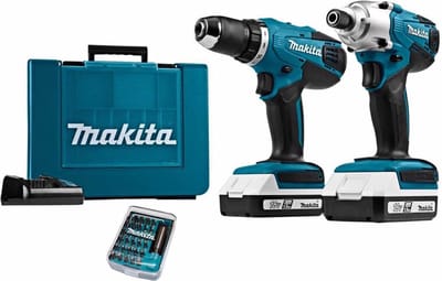 Makita combi kit DK18354X1 – Accuboor & slagschroefmachine – incl. 2 accu’s + bitsetje 31-delig