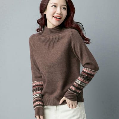 Zachte Halfcol Trui Dames Herfst en Winter Onderhemd met Losse Dunne Gebreide Trui OneSize gray