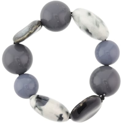 Behave - Armband - grijstinten natuursteenlook - casual stijl voor dagelijks gebruik