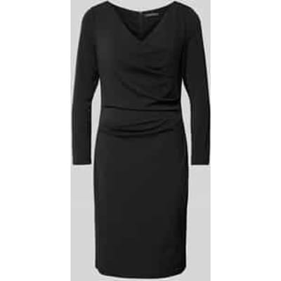 Knielange cocktailjurk met draperingen