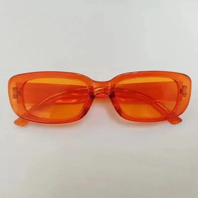 Lunettes de Soleil Mode Lunettes Carrées Rétro Classiques Lunettes de Voyage Vintage Petites Rectangulaires Lunettes de Soleil Lunettes pour Yeux Femme Anti-Reflets 1PC