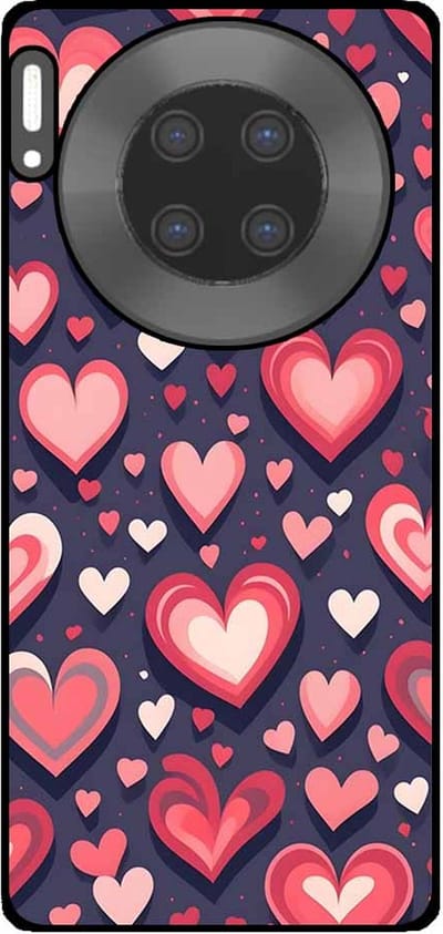 Smartphonica Telefoonhoesje Geschikt voor Huawei Mate 30 Pro met Hartjes Opdruk - TPU Backcover Case With Heart Design geschikt voor Huawei Mate 30 Pro