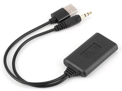 Audio Kabel Adapter - Muziek Ontvanger - Draadloos Muziek Streamen - Vervormingsvrij Geluid - USB AUX - Zwart