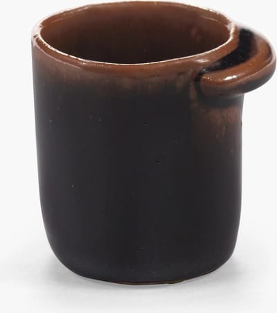 Serax Uncharted Out of Lines espressobeker zonder oor 7cl zwart bruin (set van 2)