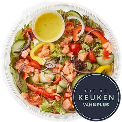 Lunchsalade gerookte zalm
