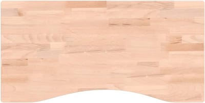 Bureau Blad - Tafelblad Hout - Thuiswerkplek Inrichten - Afgeronde Hoeken - 80x40x2.5 cm - Beige