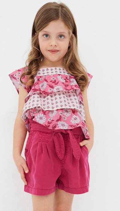 MAYORAL - Short - Maat 98 - Meisjes - 033 Hibiscus -
