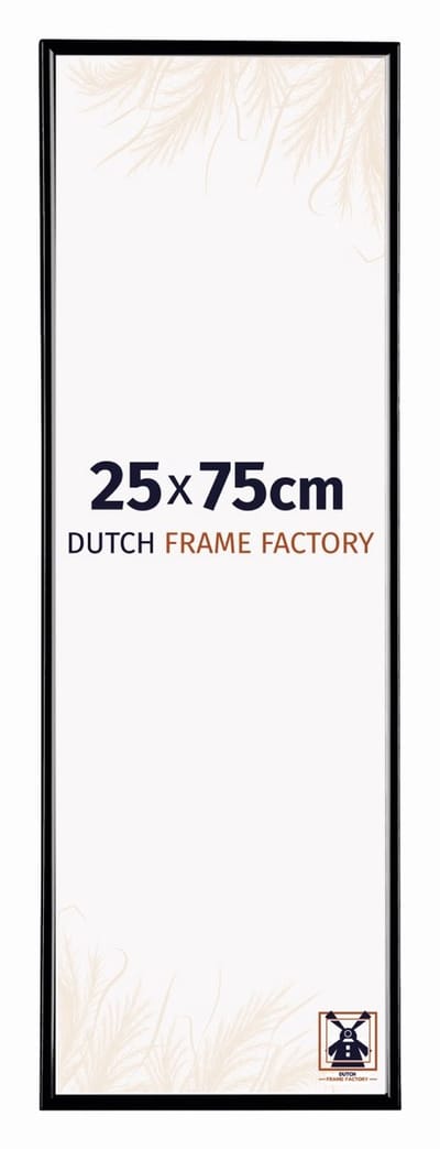 Fotolijst 25x75 cm - Kunststof - Zwart Hoogglans - Easy