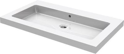 Wiesbaden Kera wastafel enkel zonder kraangat 80x46x5 cm keramiek glans wit