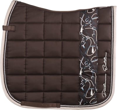 Eskadron Zadeldek  Platinum Big Square Cotton - Brown - dressuur Paard