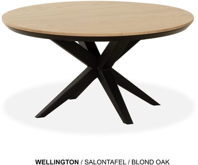 Maxfurn - Ronde salontafel met verjongde rand | Zeer krasvast | Kleur: Blond oak | diameter 80cm