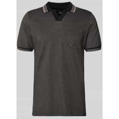 s.Oliver - male - Piqué poloshirt in tweekleurige look met borstzakje