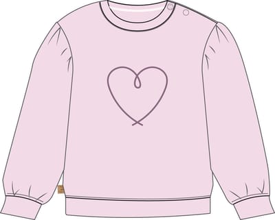 Frogs and Dogs - Sweater Heart | Lavender Fog - Katoen - Maat 62