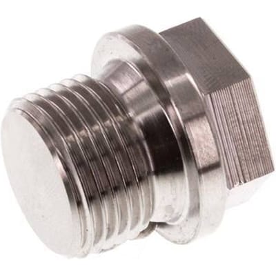 Plug G3/8'' RVS met kraag en buitenzeskant 40bar (562.0psi)